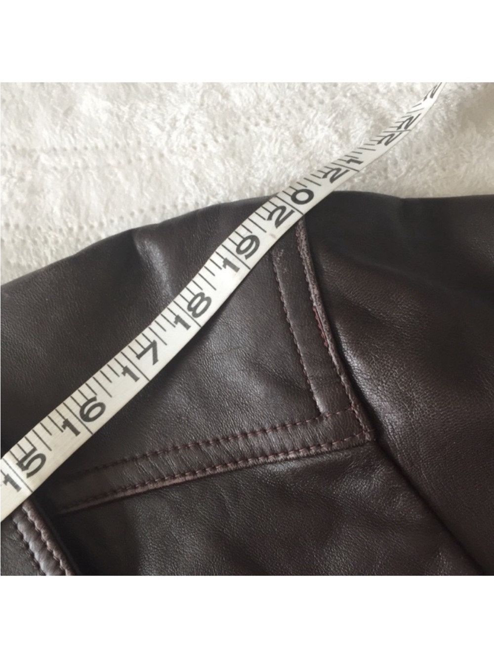 Claiborne Dark Brown Lambskin Leather Zip Bomber Jacket - Picture 7 of 13